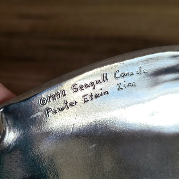 Vintage 1992 Seagull Canada Pewter Etain Zina  candleholder/candlesticks. - Picture 6 of 8